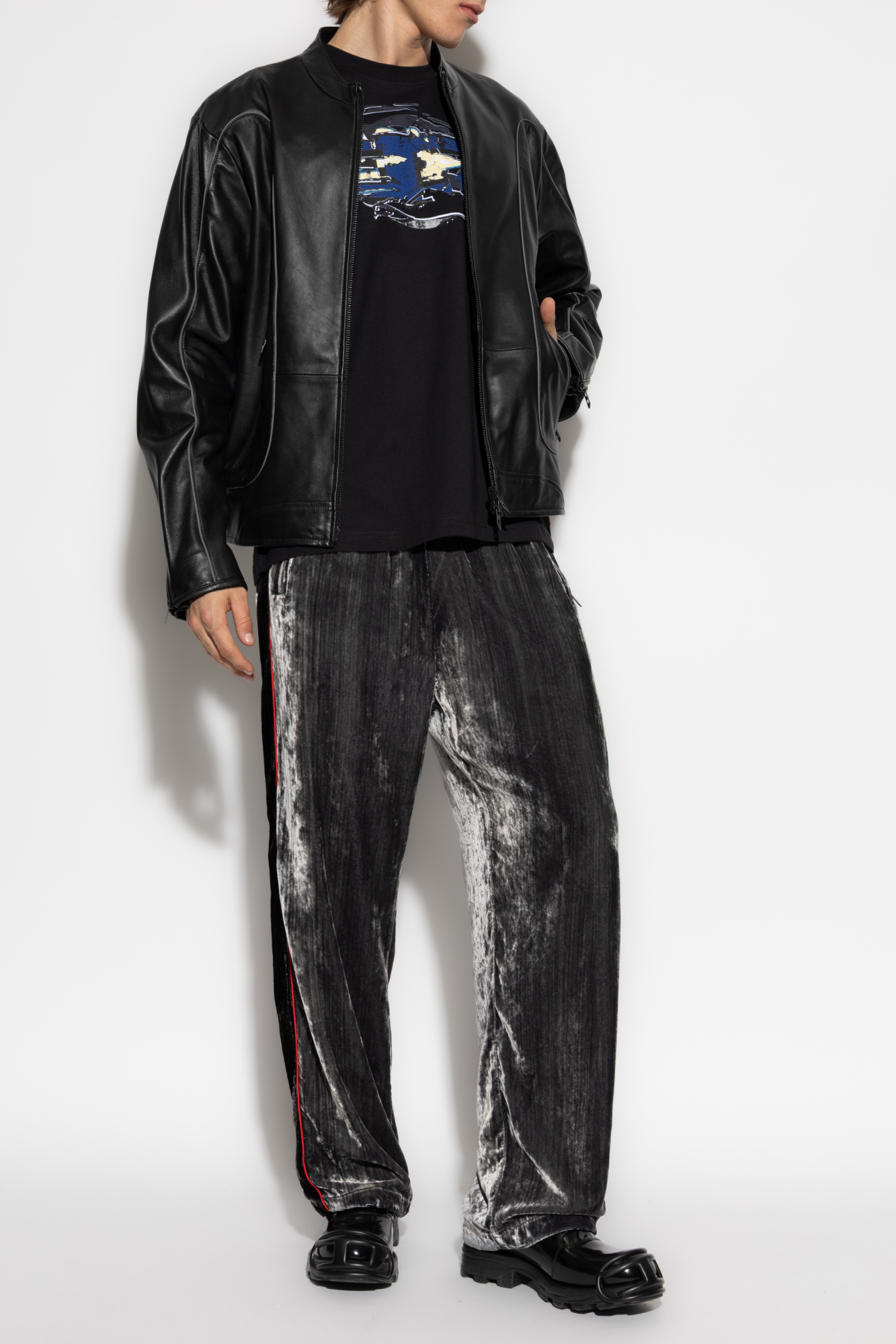 Diesel Leather jacket `L-KRIXY` | Men's Clothing | Vitkac